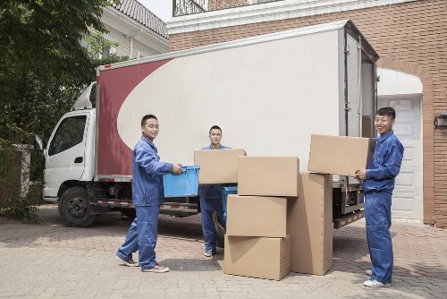 Student removals van in Wandsworth on a residential street