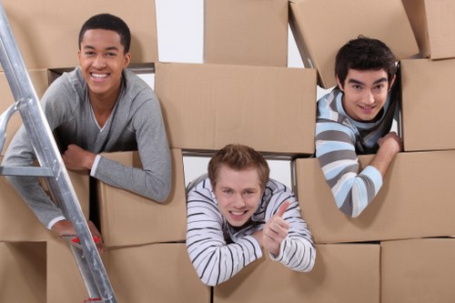 Removal van loaded with furniture and boxes for a Wandsworth relocation