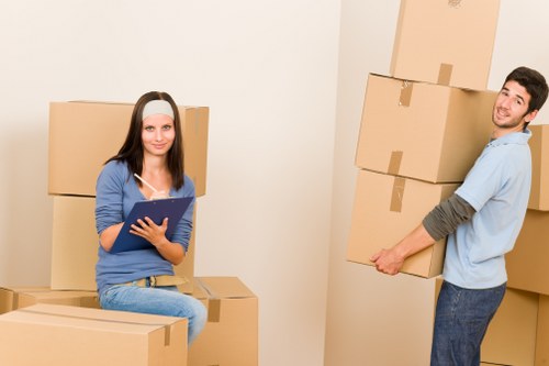 Loading items carefully into a moving van in Wandsworth